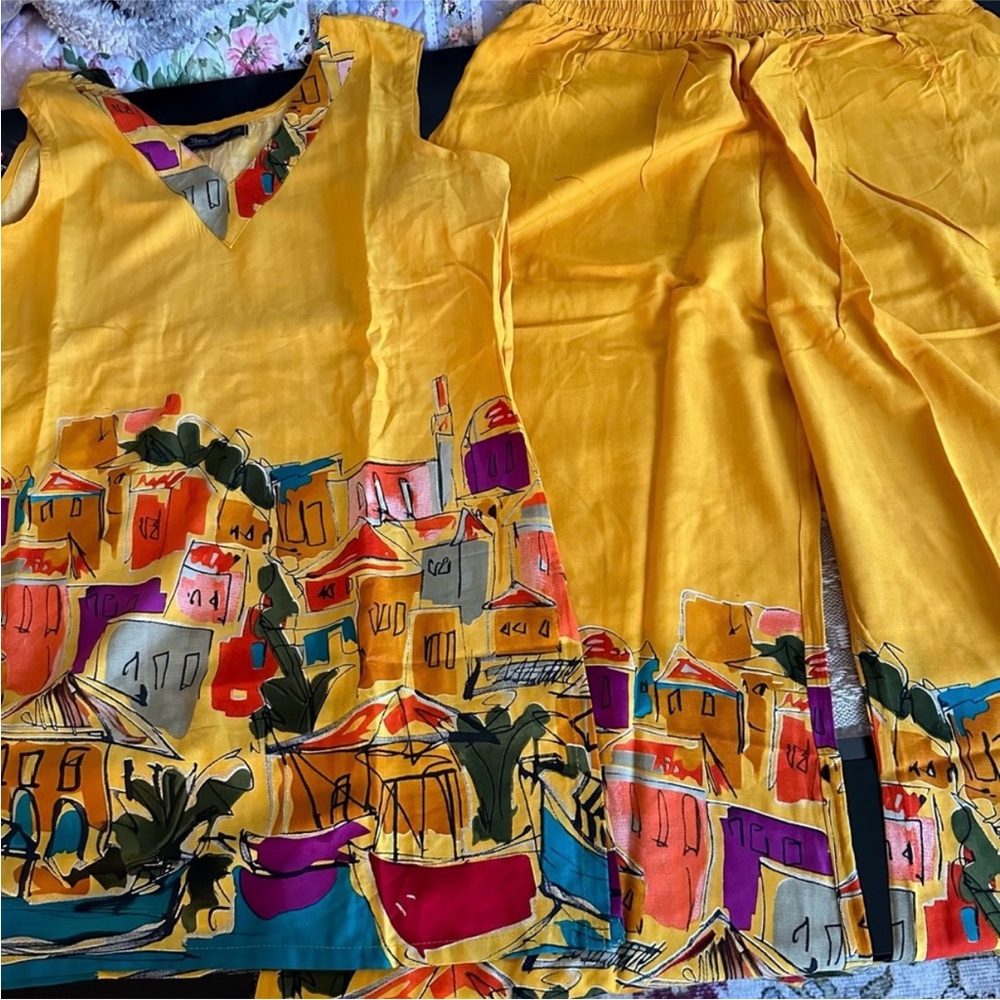 Vibrant Yellow kurta with pants